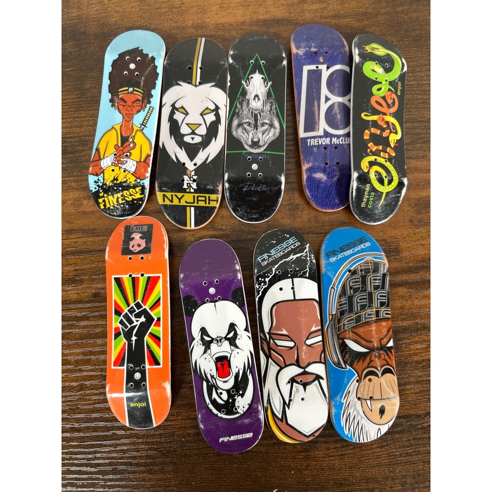 Tech Deck Fingerboard Decks Lot 9 Finesse Enjoi Nyjah Huston Primitive DGK Skate